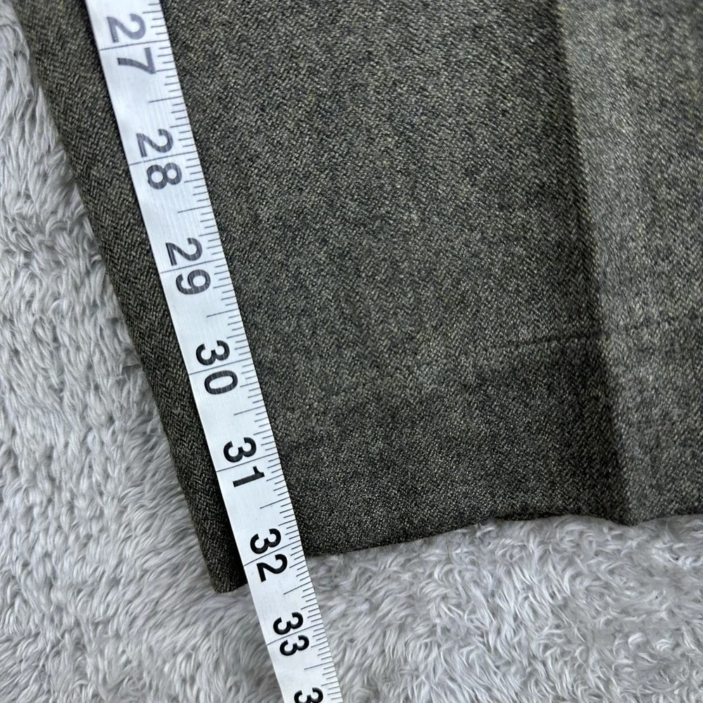 Hickey Mens Wool Dress Pants 35 Brown Heather Wool Trouser Classic Button‎ Fly